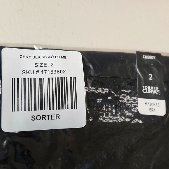❤️NWT VINTAGE TORRID SUPER SOFT BLACK LACE - MID-RISE CHEEKY PANTY PLUS SIZE - Picture 5 of 9